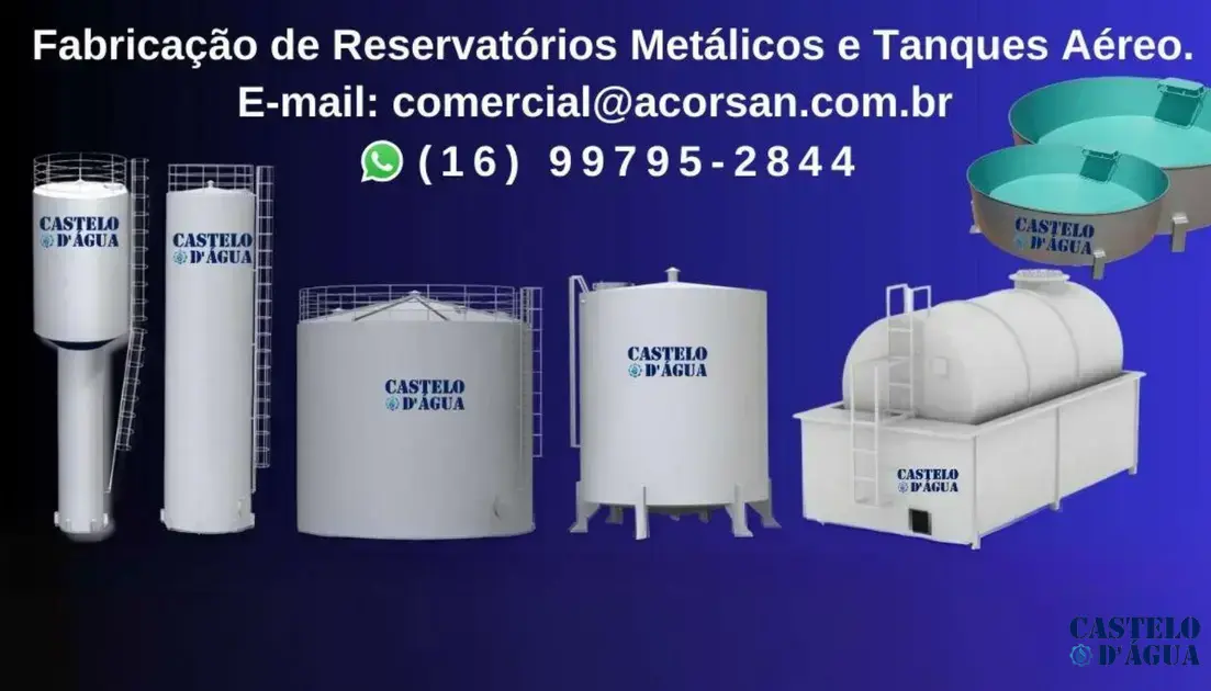 Caixa dagua Metalica Em Belo Horizonte 950000 litros